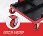 MECHANICS PADDED CREEPER TROLLEY SEAT CAR GARAGE WORK STOOL SWIVEL WHEELS CHAIR 