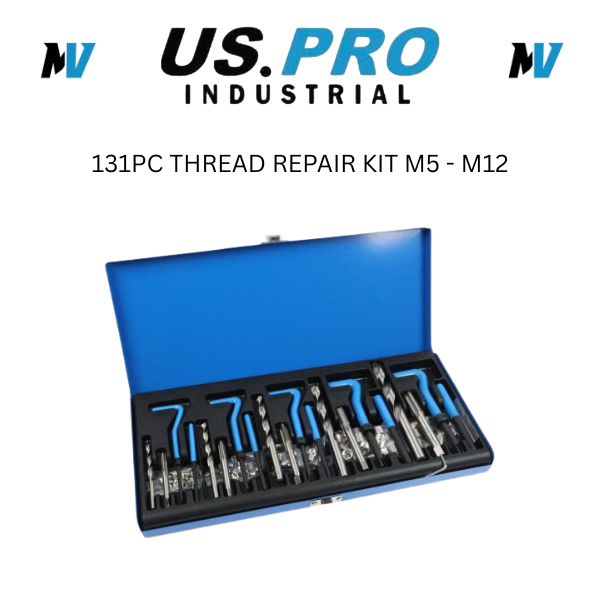 US PRO 131PC THREAD REPAIR KIT M5 - M12
