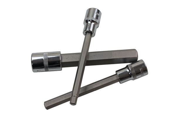 US PRO 8pc 1/2Dr  140mm Long Hex Bits Sockets Key Set Allen 5 - 17mm 2084