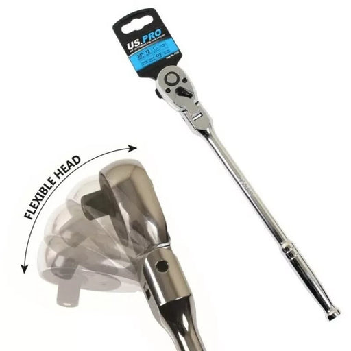 US PRO Tools 3/8"DR Straight Tail Flexi Ratchet 4122