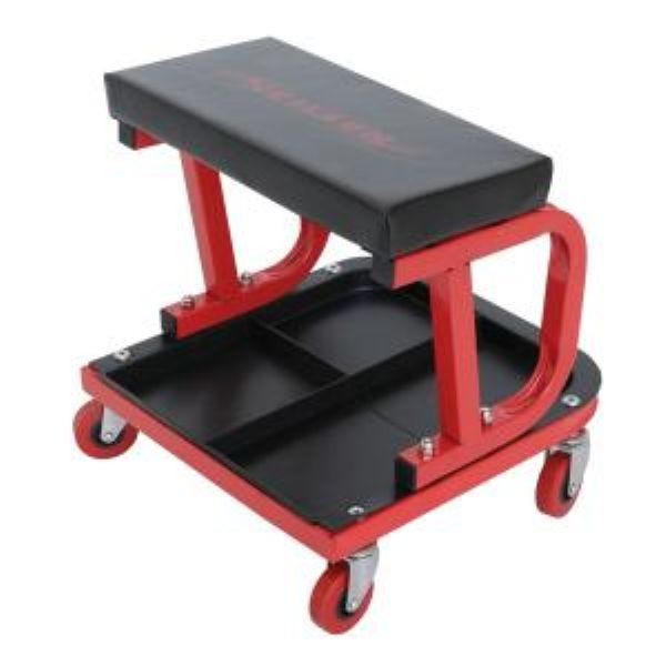 MECHANICS PADDED CREEPER TROLLEY SEAT CAR GARAGE WORK STOOL SWIVEL WHEELS CHAIR 