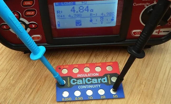 CalCard Resistance Calibration Checkbox - Insulation/Continuity Tester Calibrate