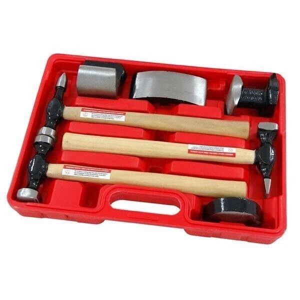 Neilsen Car Auto Body Panel Beating Dent Repair Tool Kit Hammers Dolly Set 7pc
