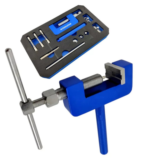 Motorcycle Chain Breaker and Riveting Tool, Heavy Duty Chain Splitting Kit