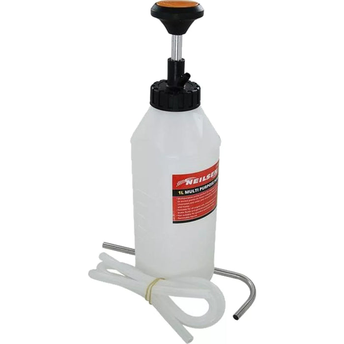 Neilsen Multi Purpose Mini Pump 1L Capacity Engine Transmission Brake Fluid Oil