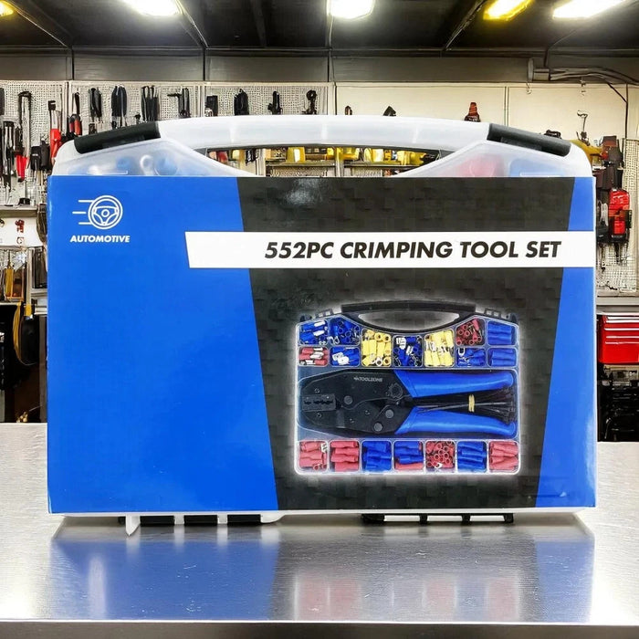 Ratchet Crimping Tool Wire Crimp Terminals Insulated Electrical Connectors 552pc