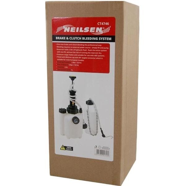 Neilsen One Person 3L Brake Clutch Vacuum Bleeder Pump Pneumatic Bleeding Kit