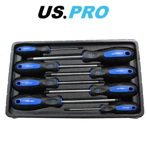 US PRO Tamperproof TORX Magnetic Screwdriver Set Star Set T8-T40 8pc 1608