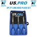 US PRO Tools 3pc 11'' (275mm) Long Reach Nose Pliers, Plier Set New 1831, Blue