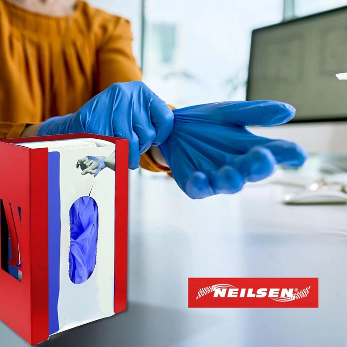 Neilsen Magnetic Disposable Glove Tissue Wipes Dispenser Holder Storage Box Red