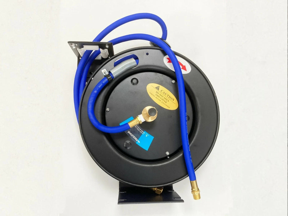 Retractable 50ft 3/8" Air Hose Reel Rewind Wall Mountable Air Compressor H Duty