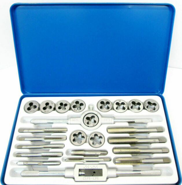 24pc Imperial Tap and Die Set Alloy Steel With Storage Case UNF (AF) and UNC